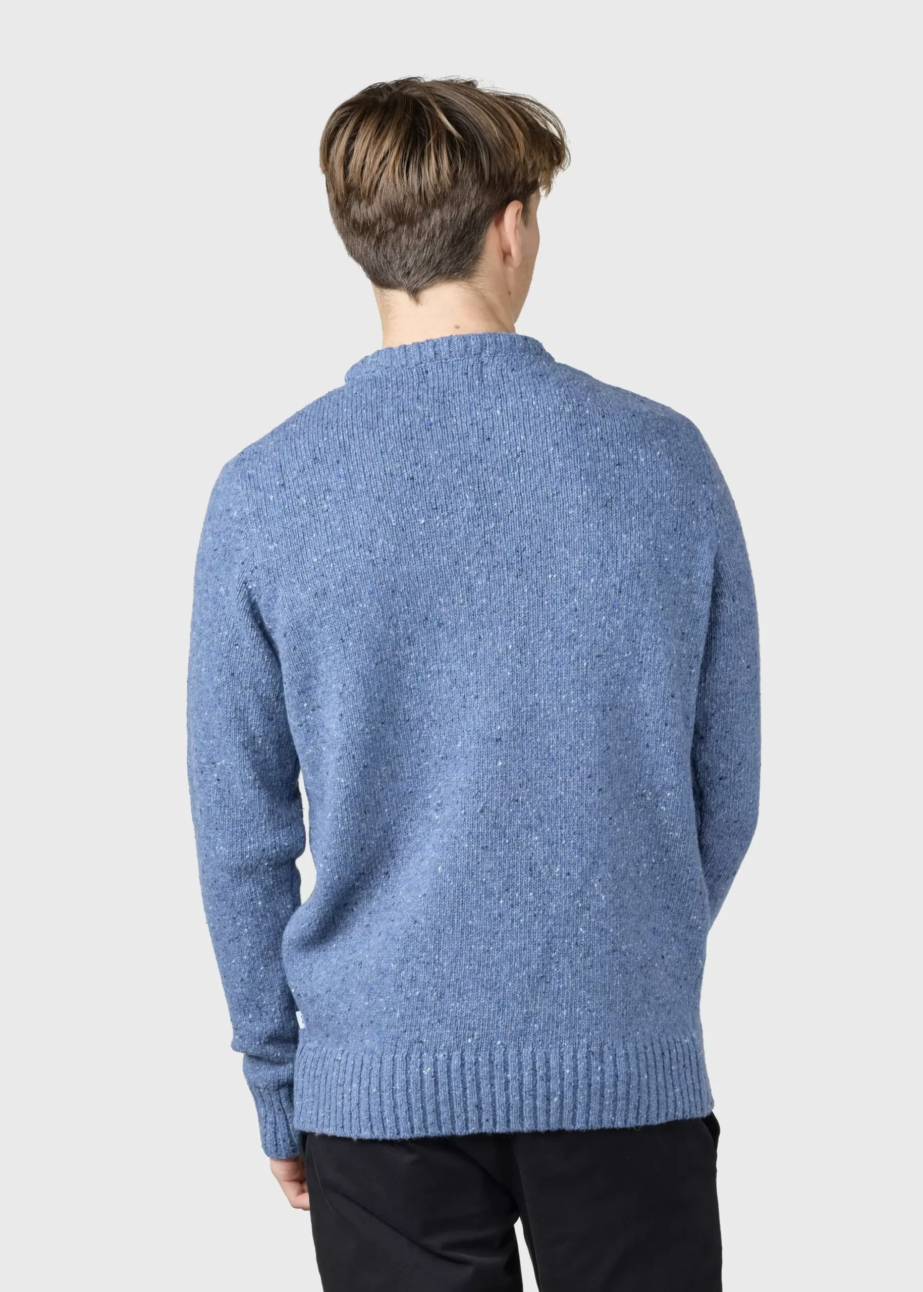 Klitmoller Collective Strick-Aage knit - Deep blue Greymelange