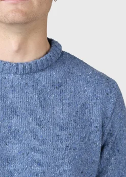 Klitmoller Collective Strick-Aage knit - Deep blue Greymelange