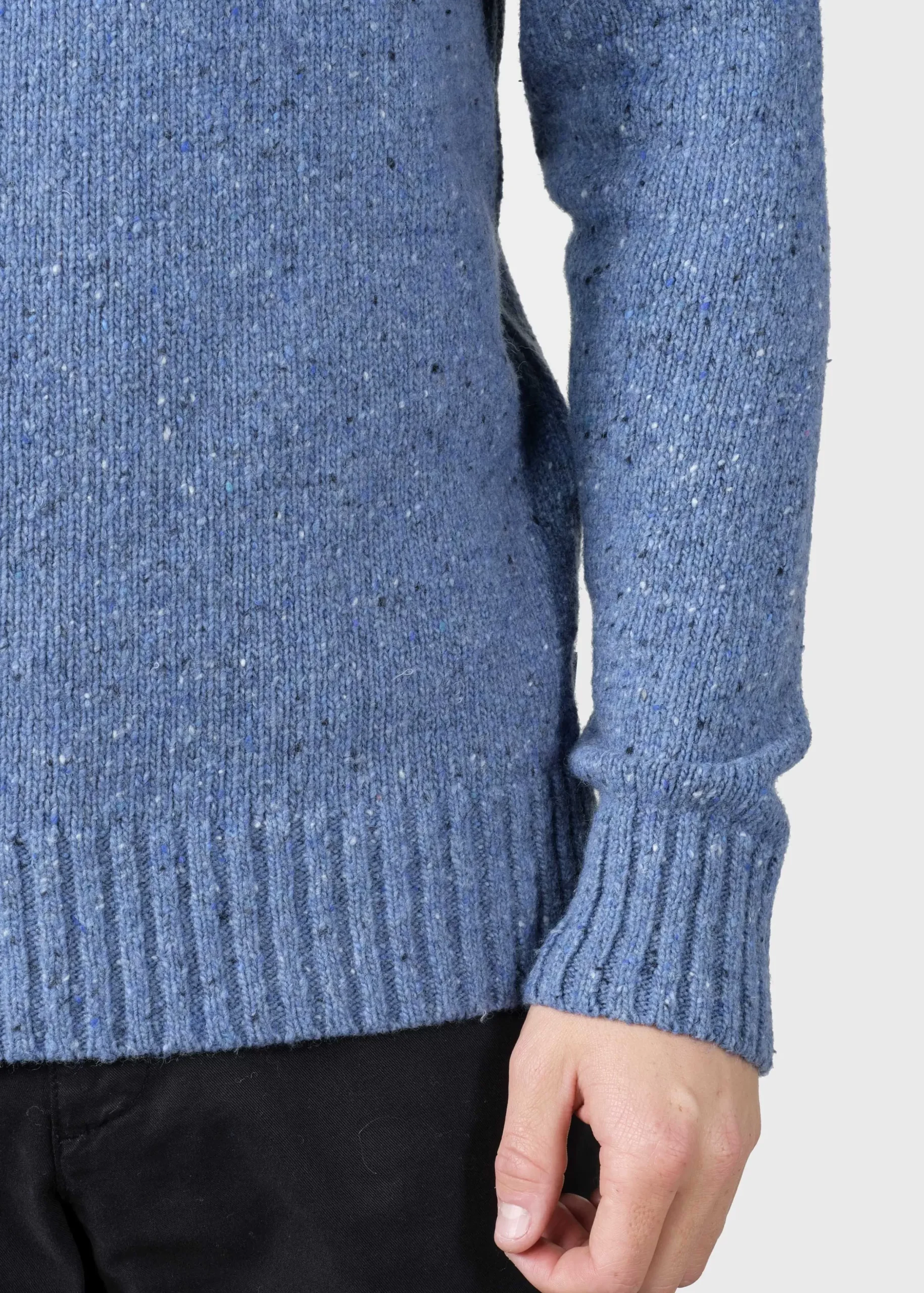 Klitmoller Collective Strick-Aage knit - Deep blue Greymelange