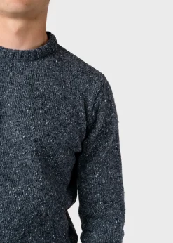 Klitmoller Collective Recycelte Wolle-Aage knit - Grey melange Greymelange