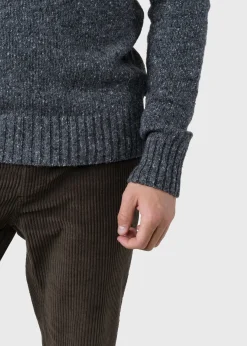 Klitmoller Collective Recycelte Wolle-Aage knit - Grey melange Greymelange