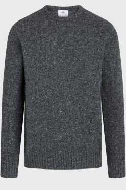 Klitmoller Collective Recycelte Wolle-Aage knit - Grey melange Greymelange