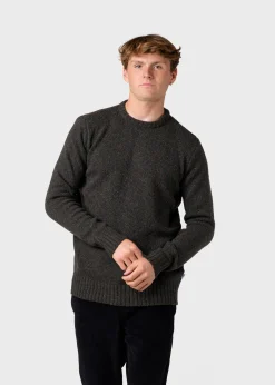 Klitmoller Collective Strick-Aage knit - Olive Greymelange