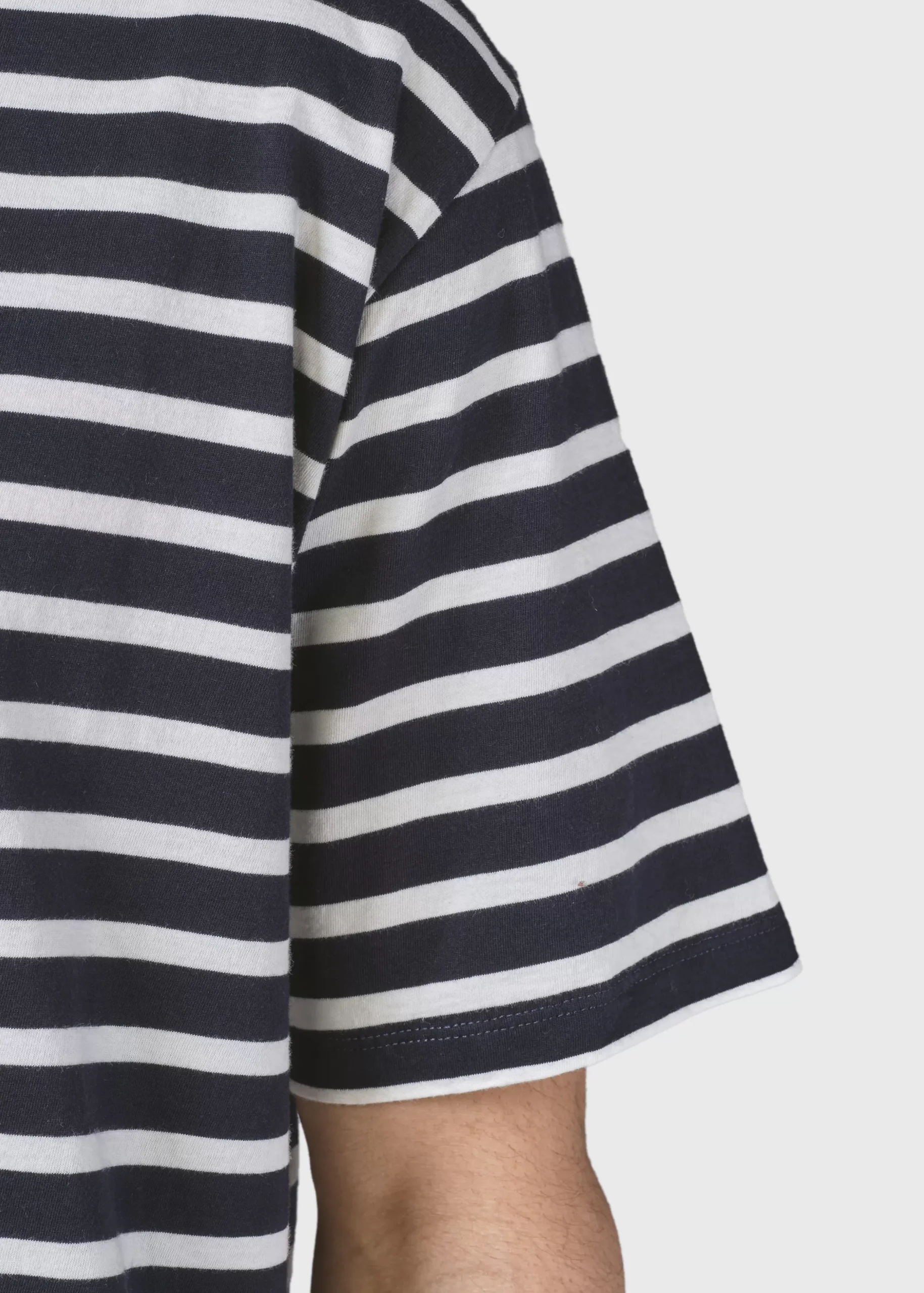 Klitmoller Collective T-shirts-Albert tee - Navy/cream Ocean/cream