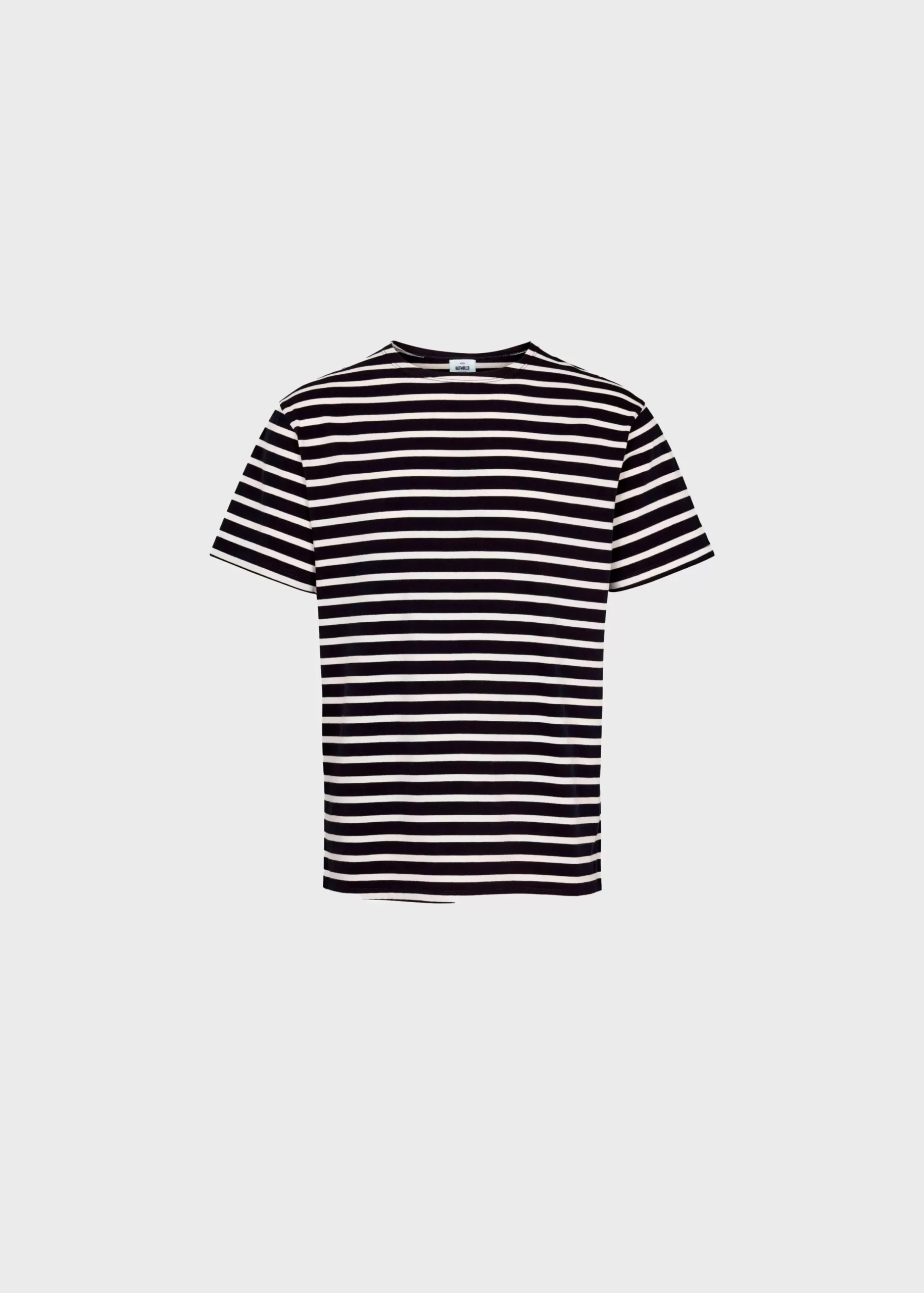 Klitmoller Collective T-shirts-Albert tee - Navy/cream Ocean/cream