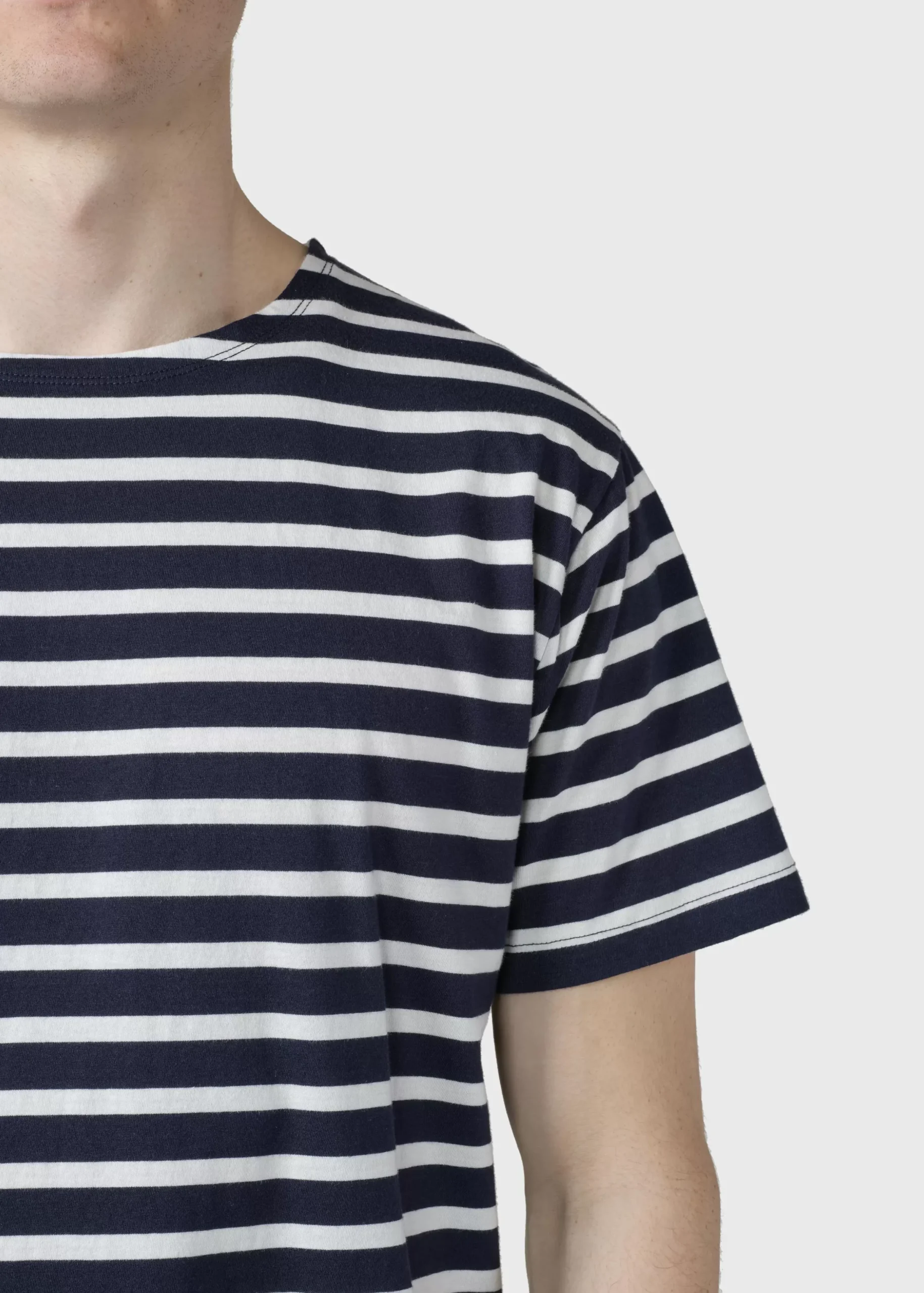 Klitmoller Collective T-shirts-Albert tee - Navy/cream Ocean/cream
