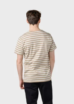 Klitmoller Collective T-shirts-Albert tee - Sand/cream Ocean/cream