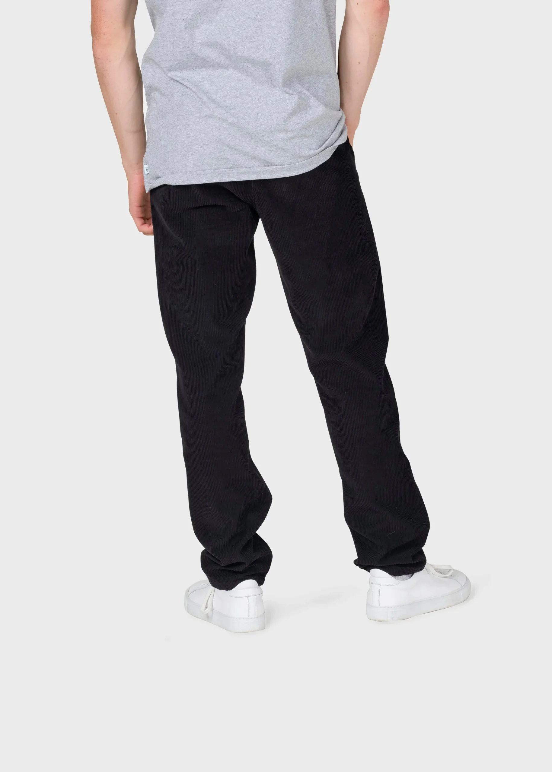 Klitmoller Collective Hosen-Allan cord pants - Black Navy