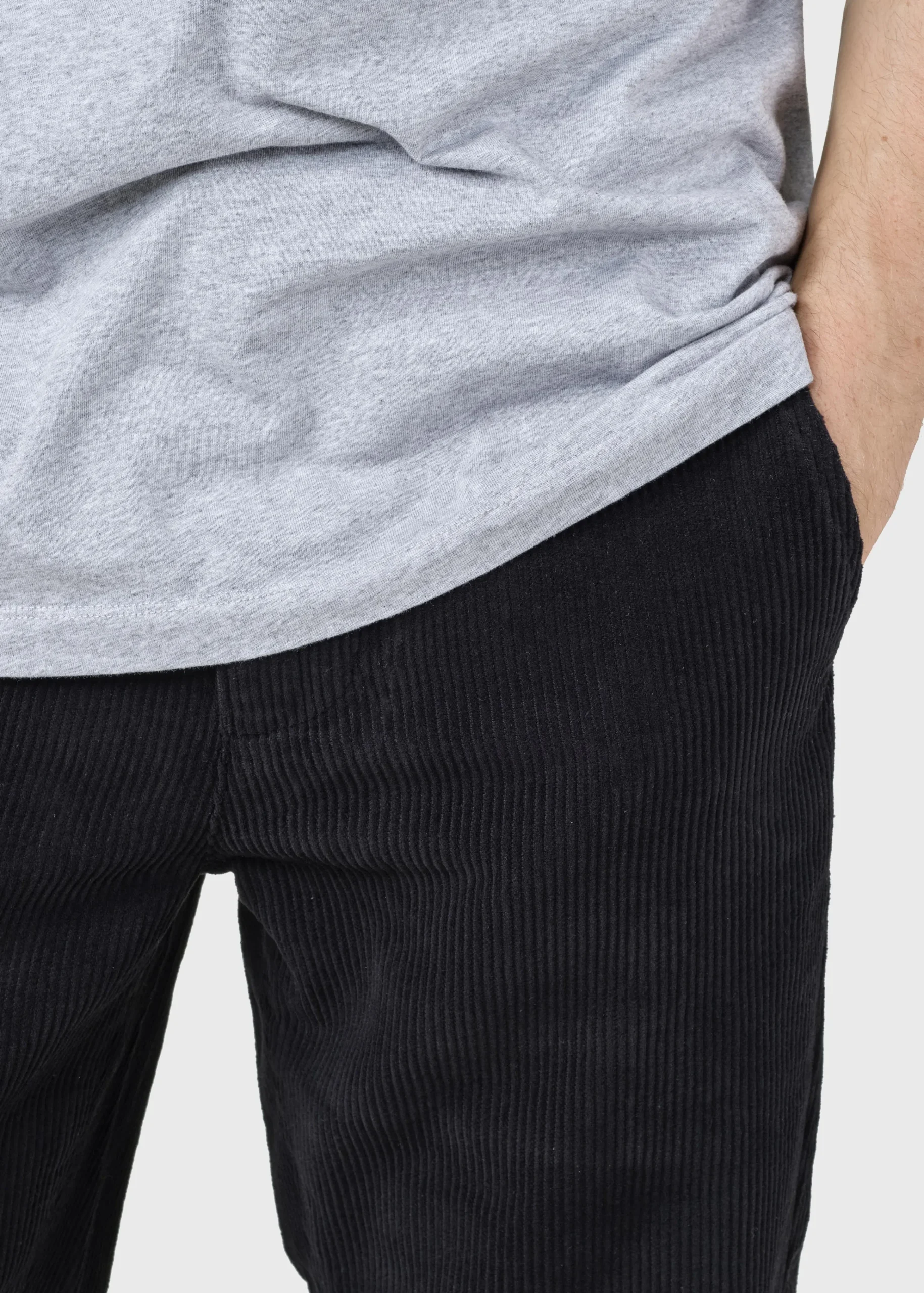 Klitmoller Collective Hosen-Allan cord pants - Black Navy