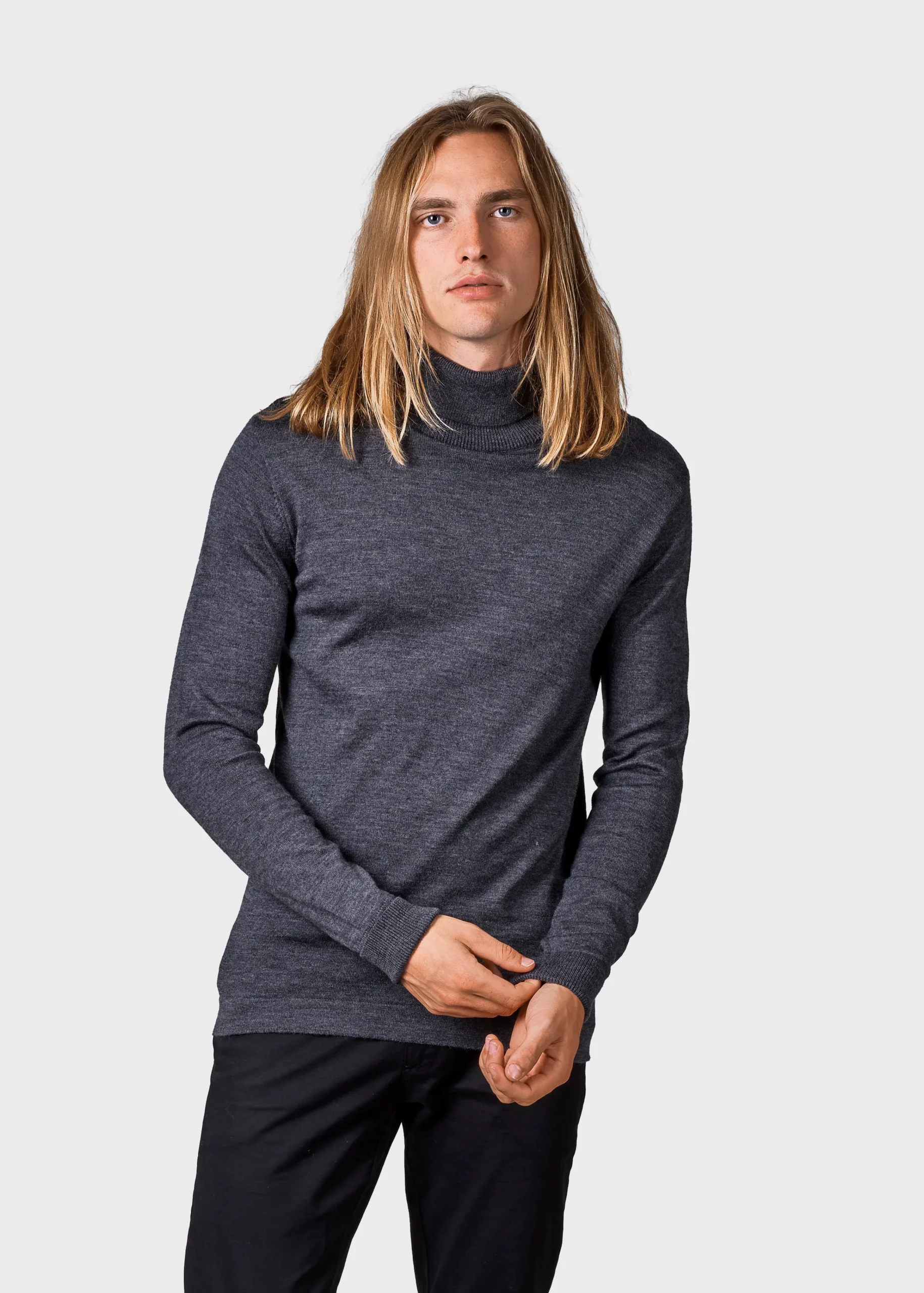 Klitmoller Collective Extra feine Merinowolle-Anders knit - Anthracite Navy