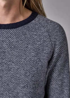 Klitmoller Collective Gebürstete Merinowolle-Arthur knit - Navy/cream