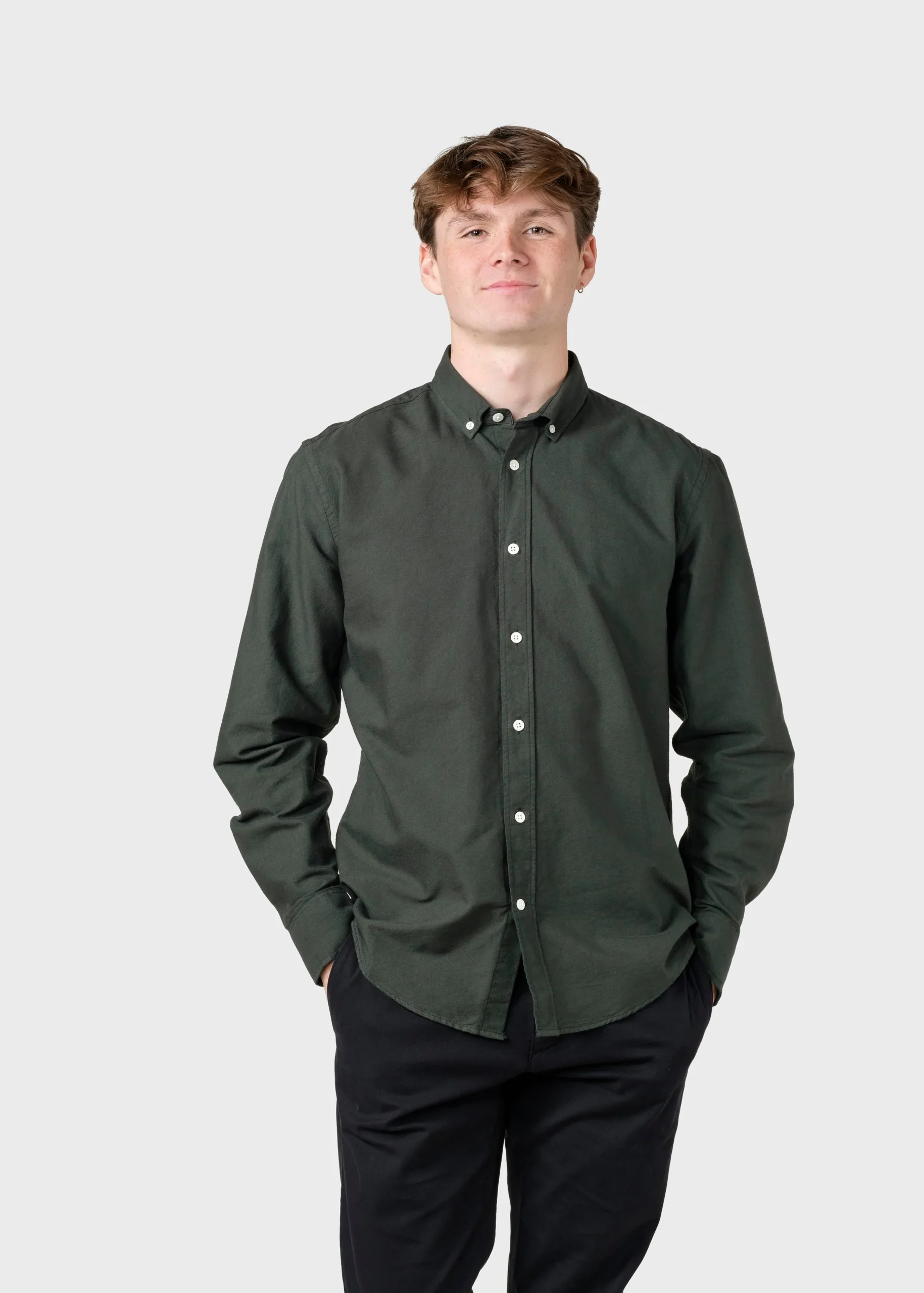 Klitmoller Collective Hemden-Basic shirt - Olive Navy