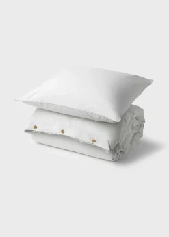 Klitmoller Collective Bettwäsche 140x200 /60x70-Bed set - Plain - 140 x 200 + 60 x 70 - White