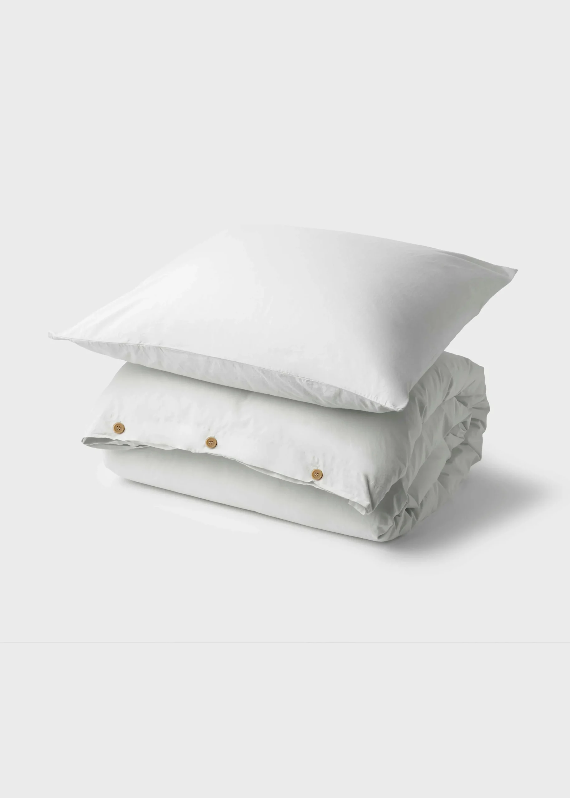 Klitmoller Collective Bettwäsche 140x220 /60x70-Bed set - Plain - 140 x 220 + 60 x 70 - White