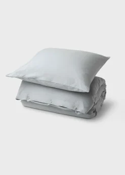 Klitmoller Collective Bettwäsche-Bed set - Plain - 140 x 200 + 60 x 70 - Pastel grey White