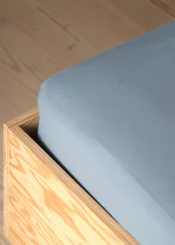 Klitmoller Collective Bettwäsche-Bed sheet 180 x 200 x 30 - Light blue White