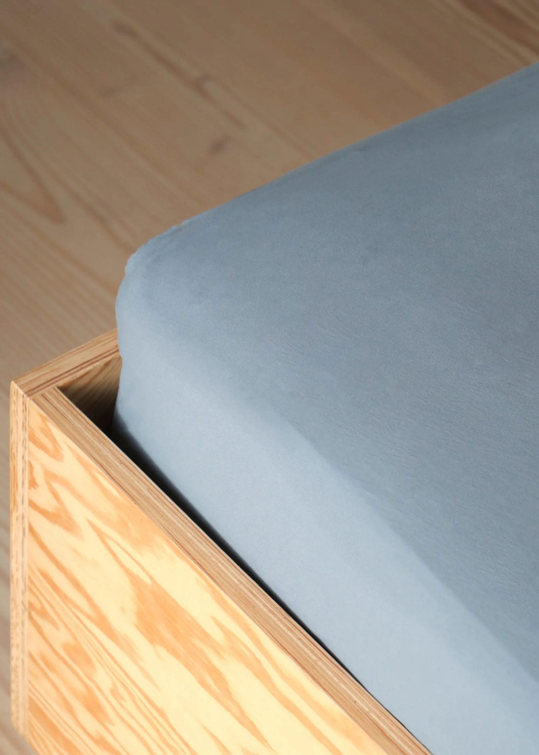 Klitmoller Collective Bettwäsche-Bed sheet 90 x 200 x 30 - Light blue White