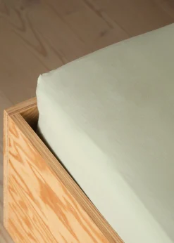 Klitmoller Collective Bettwäsche-Bed sheet 180 x 200 x 30 - Sage White
