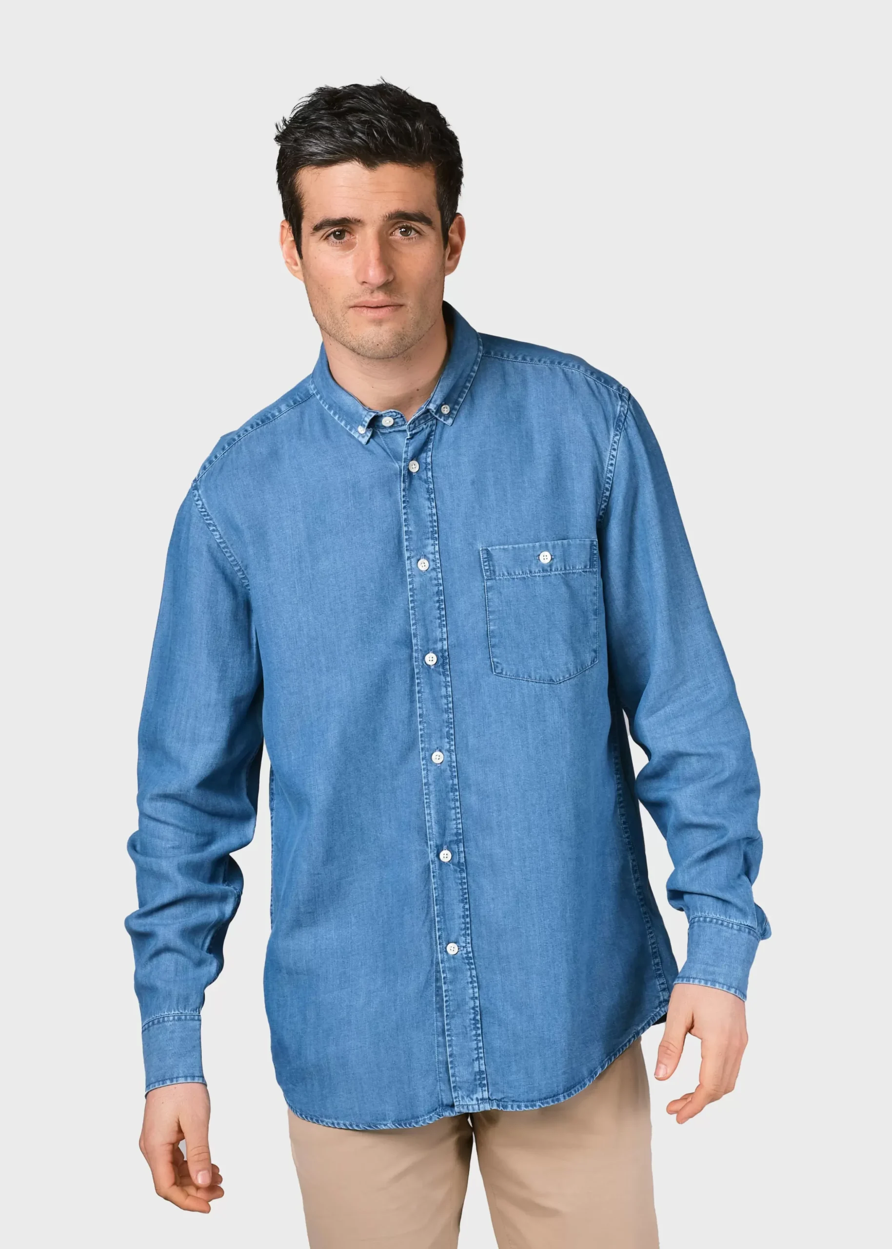 Klitmoller Collective Hemden-Benjamin chambrey shirt - Light blue Lightblue