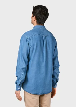 Klitmoller Collective Hemden-Benjamin chambrey shirt - Light blue Lightblue