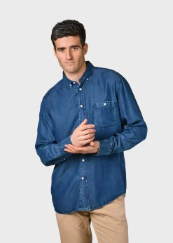 Klitmoller Collective Hemden-Benjamin chambrey shirt - Dark blue Lightblue