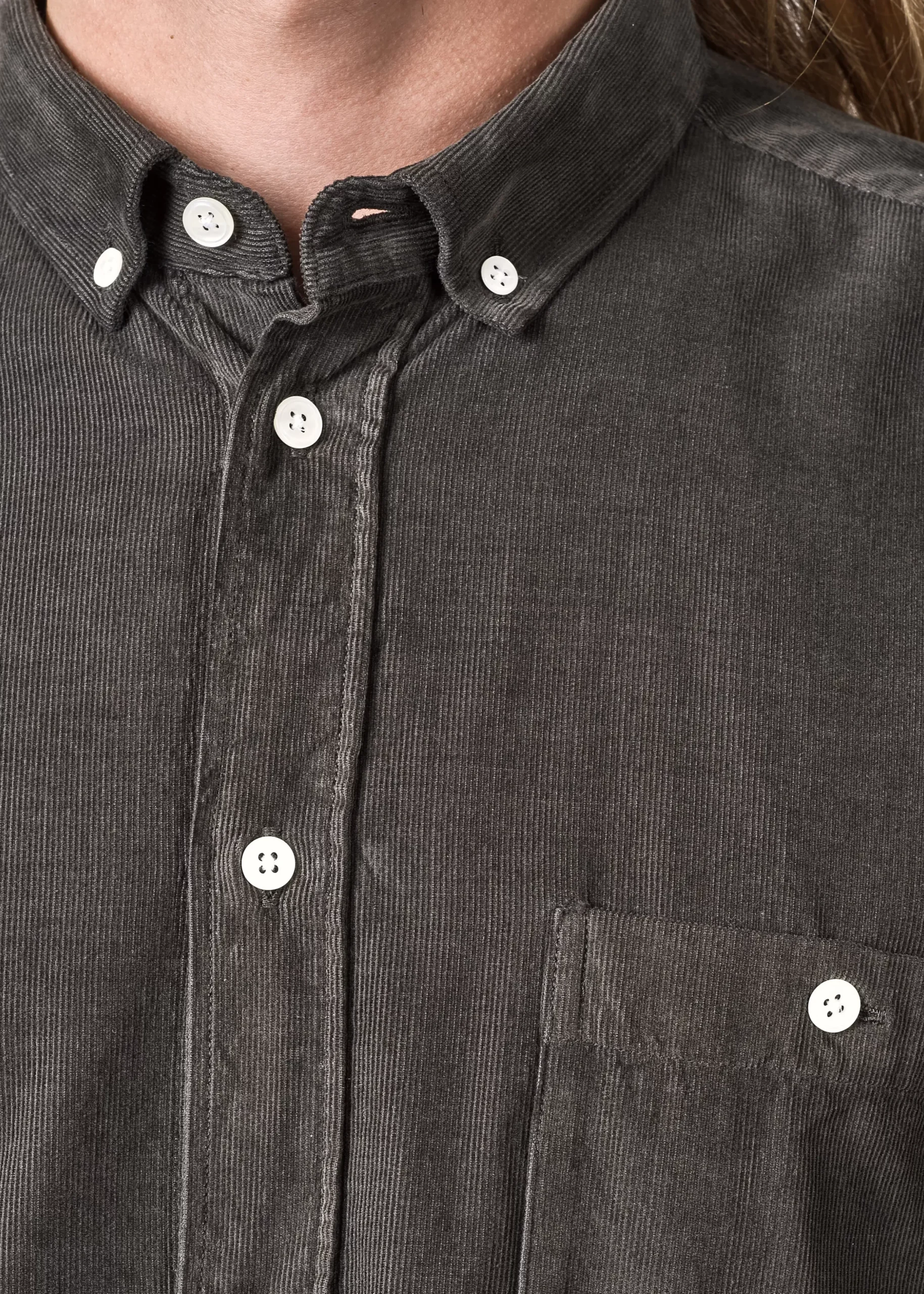 Klitmoller Collective Hemden-Benjamin corduroy shirt - Olive
