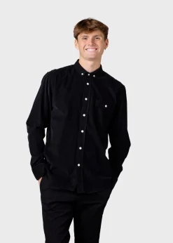 Klitmoller Collective Hemden-Benjamin corduroy shirt - Black Olive