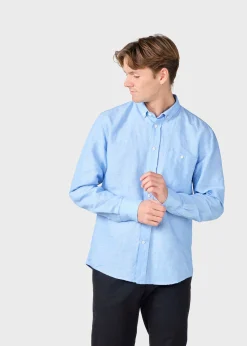 Klitmoller Collective Hemden-Benjamin linen shirt - Blue melange Bluemelange