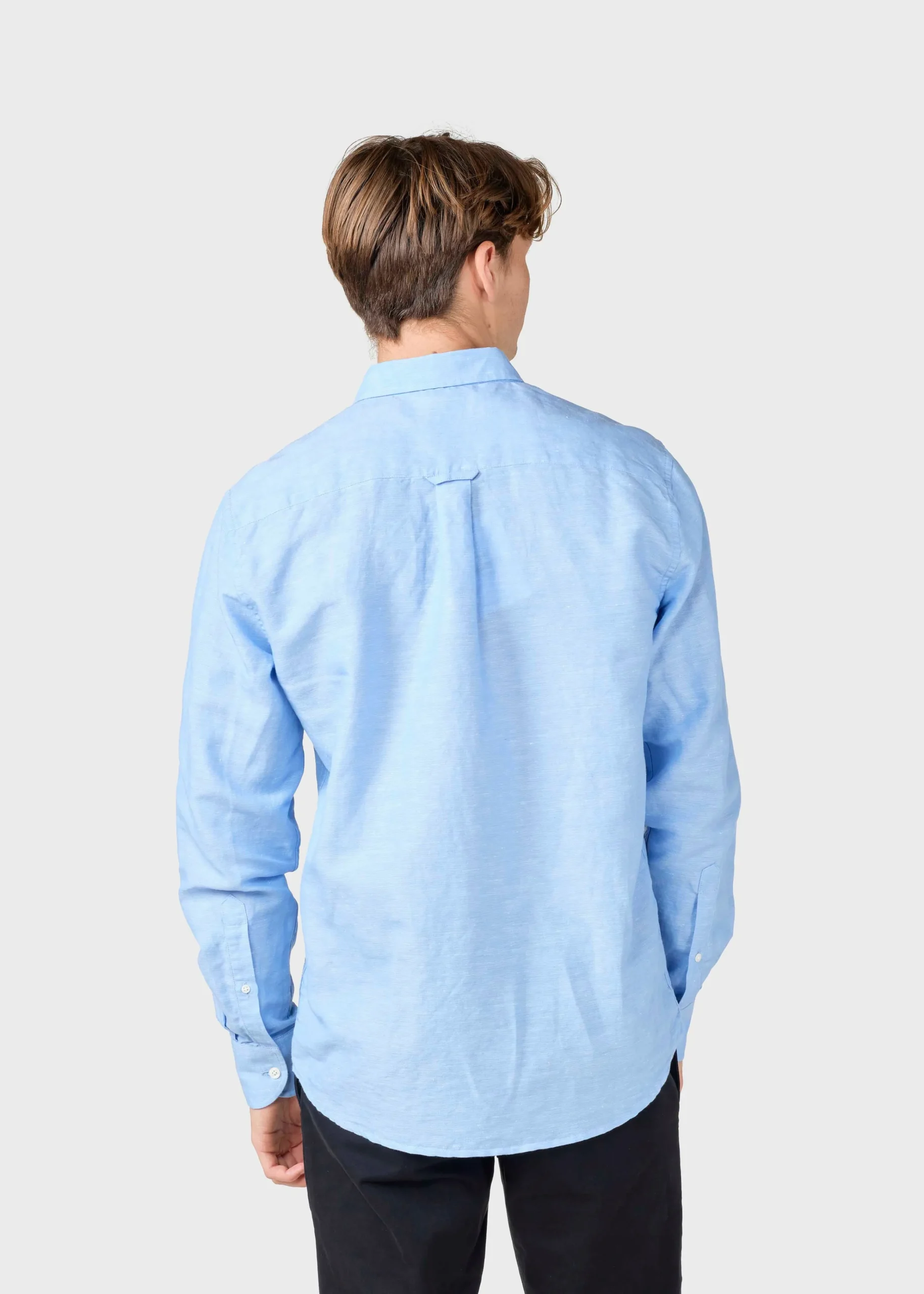 Klitmoller Collective Hemden-Benjamin linen shirt - Blue melange Bluemelange