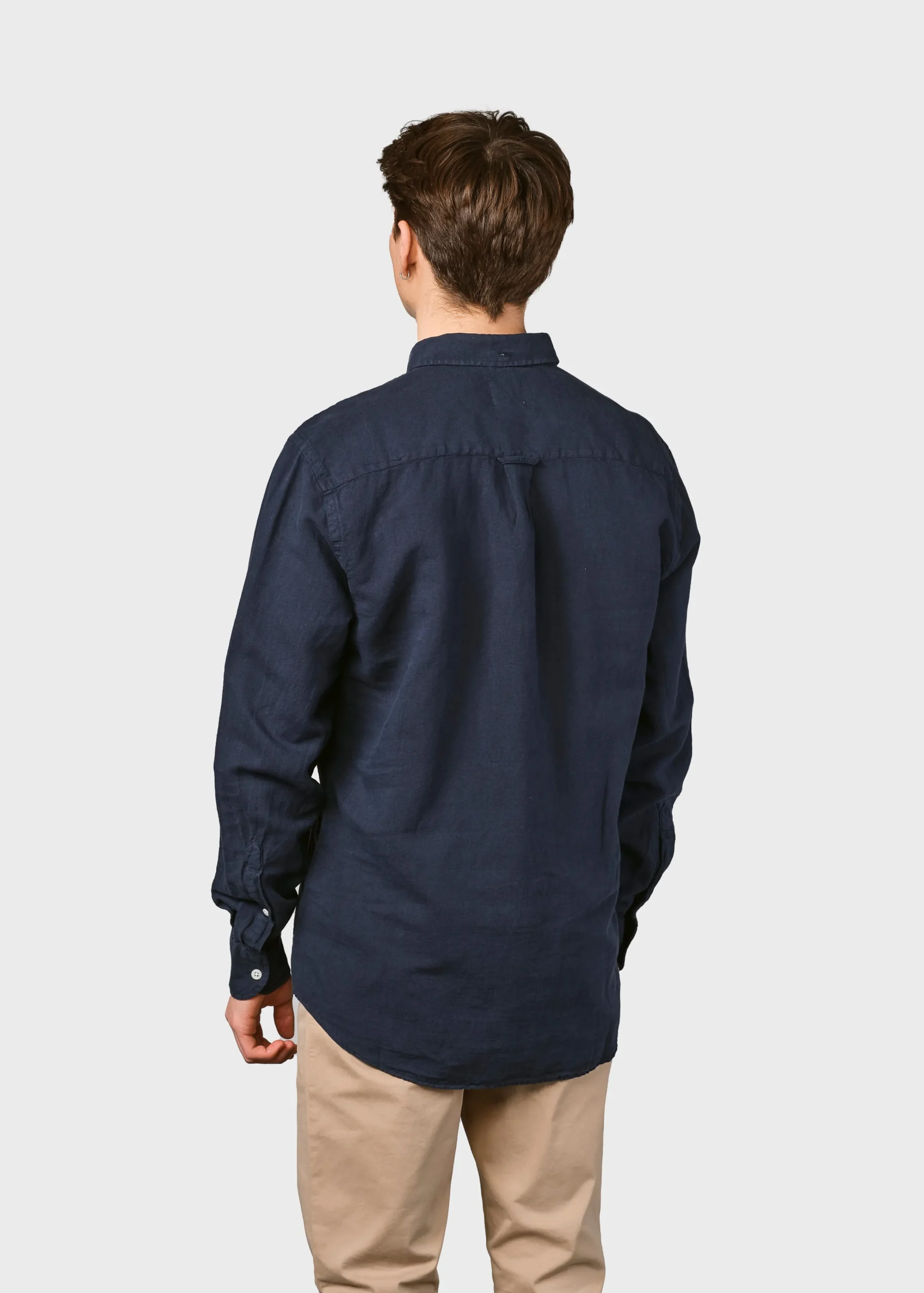 Klitmoller Collective Hemden-Benjamin linen shirt - Navy Bluemelange