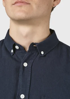 Klitmoller Collective Hemden-Benjamin linen shirt - Navy Bluemelange