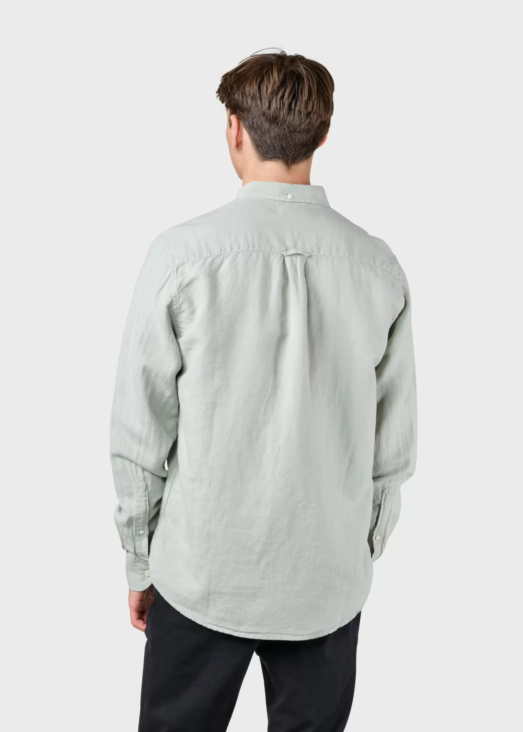 Klitmoller Collective Hemden-Benjamin linen shirt - Sage Bluemelange