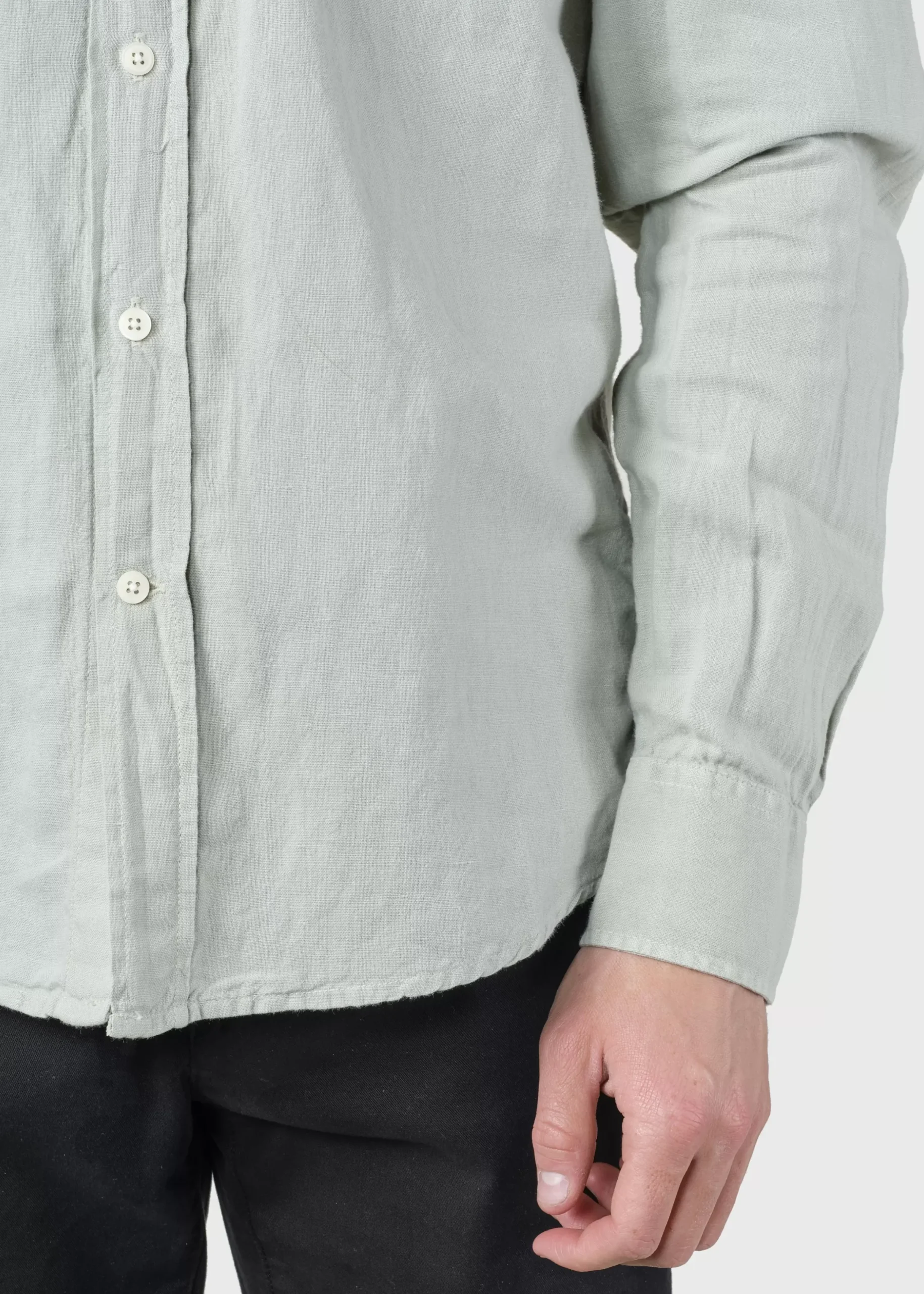 Klitmoller Collective Hemden-Benjamin linen shirt - Sage Bluemelange