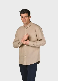 Klitmoller Collective Hemden-Benjamin linen shirt - Sand Bluemelange