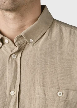 Klitmoller Collective Hemden-Benjamin linen shirt - Sand Bluemelange