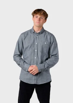 Klitmoller Collective Hemden-Benjamin lumber shirt - Grey melange MossGreen