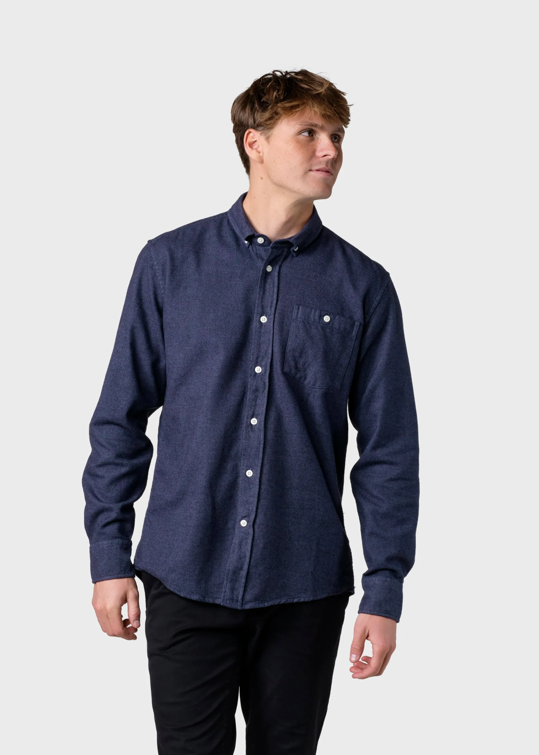 Klitmoller Collective Hemden-Benjamin lumber shirt - Navy MossGreen