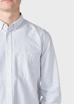 Klitmoller Collective Hemden-Benjamin striped shirt - White/sand