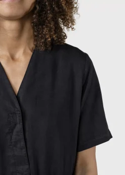 Klitmoller Collective Kleider-Bjørk dress - Black Skyblue
