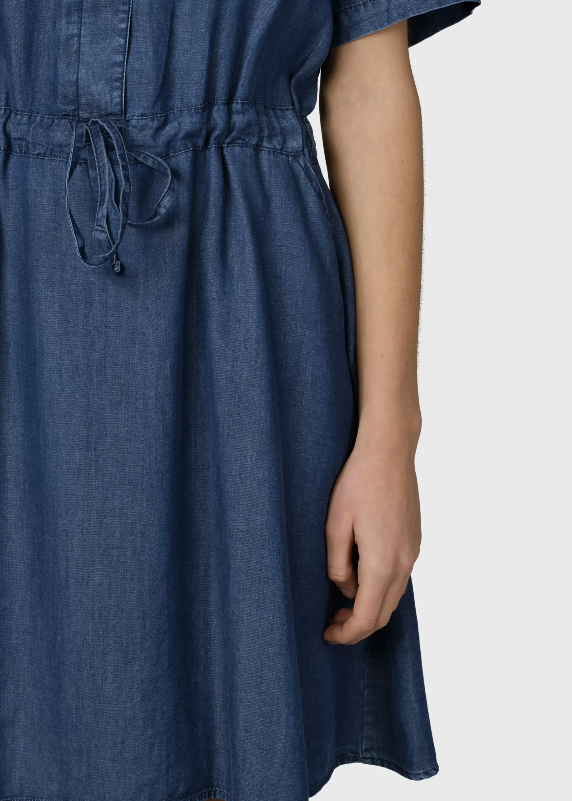 Klitmoller Collective Kleider-Bjørk dress - Dark blue chambrey Skyblue
