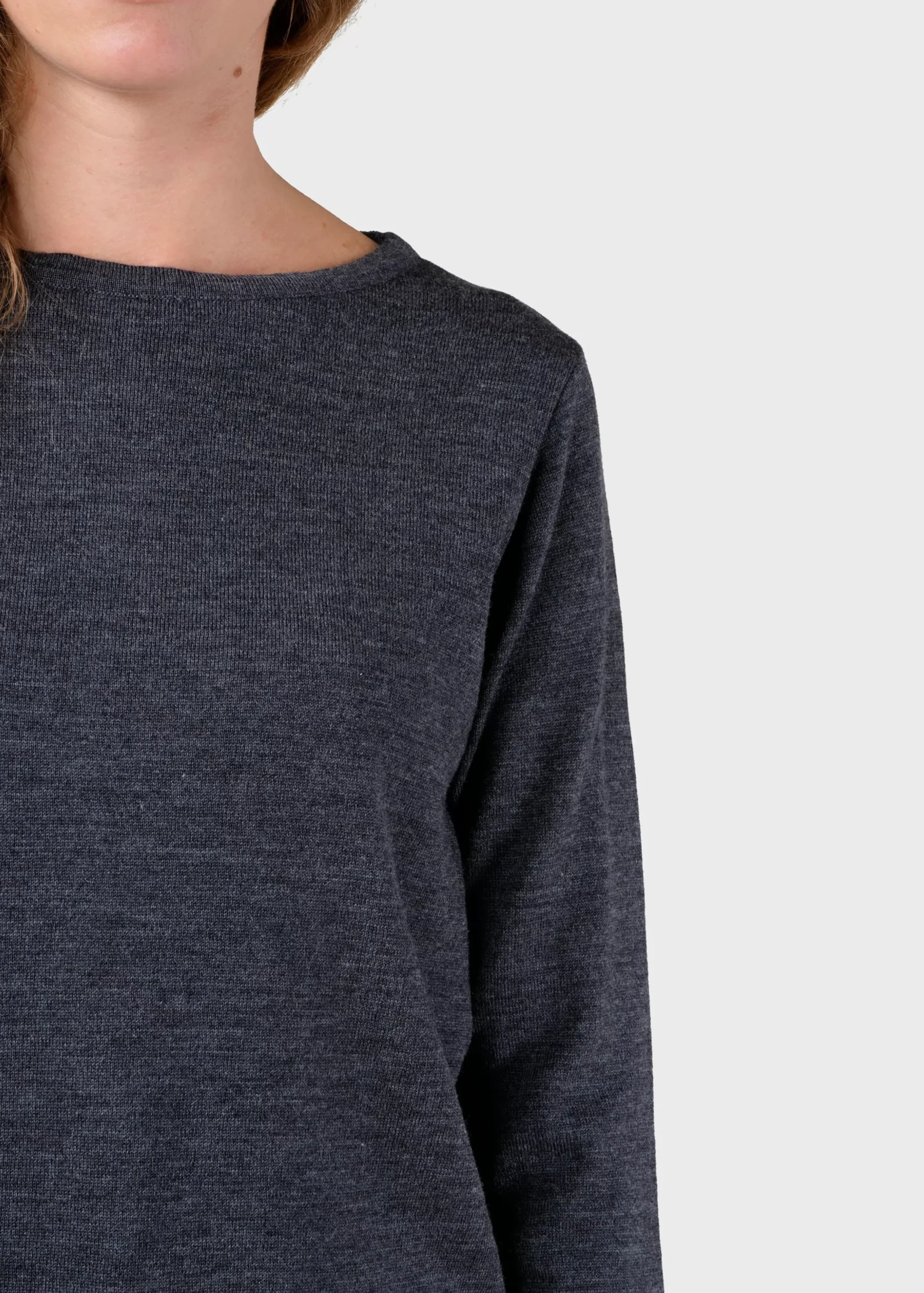 Klitmoller Collective Extra feine Merinowolle-Charlotte knit - Anthracite Olive