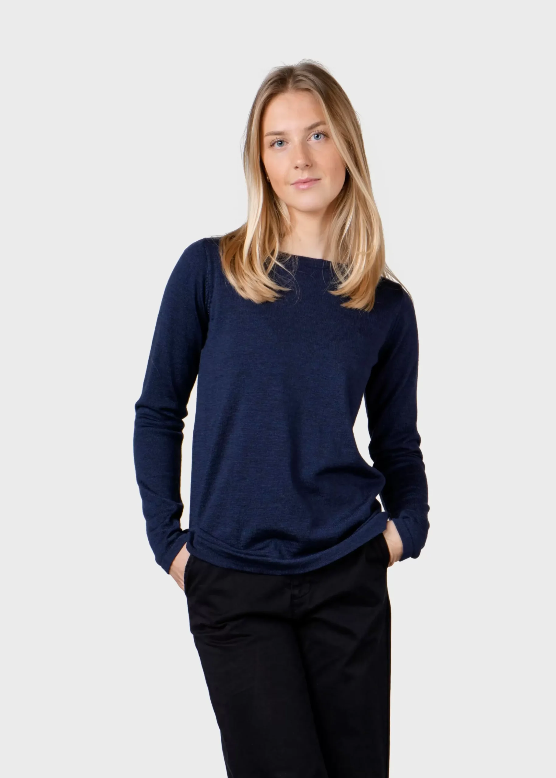 Klitmoller Collective Strick-Charlotte knit - Deep blue Olive