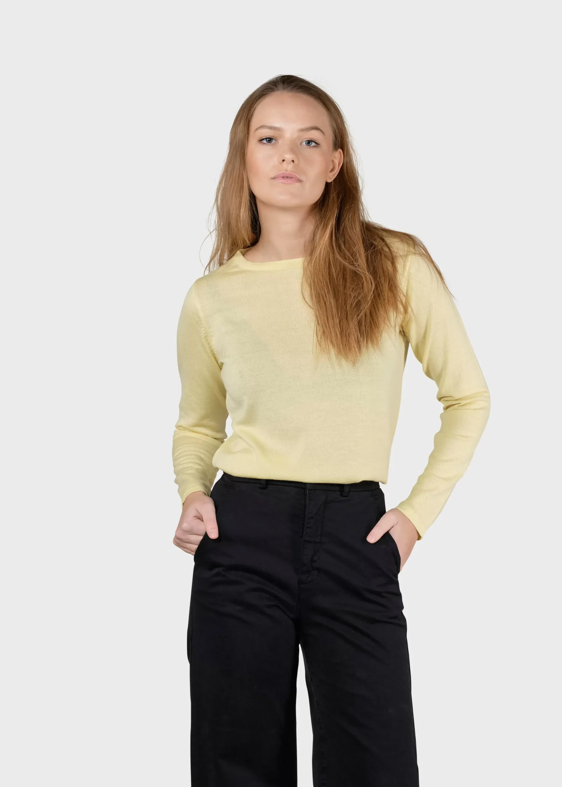 Klitmoller Collective Strick-Charlotte knit - Lemon sorbet Olive