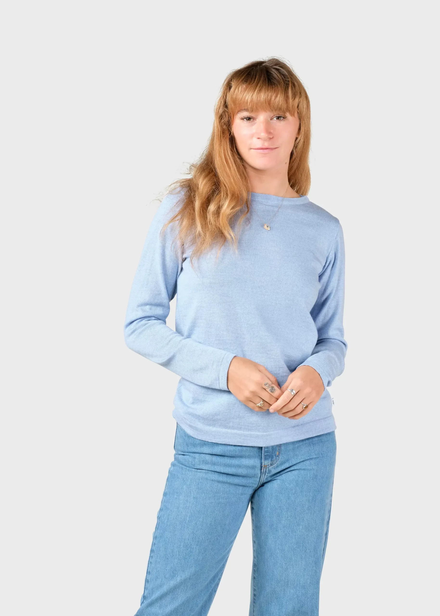 Klitmoller Collective Strick-Charlotte knit - Light blue Olive
