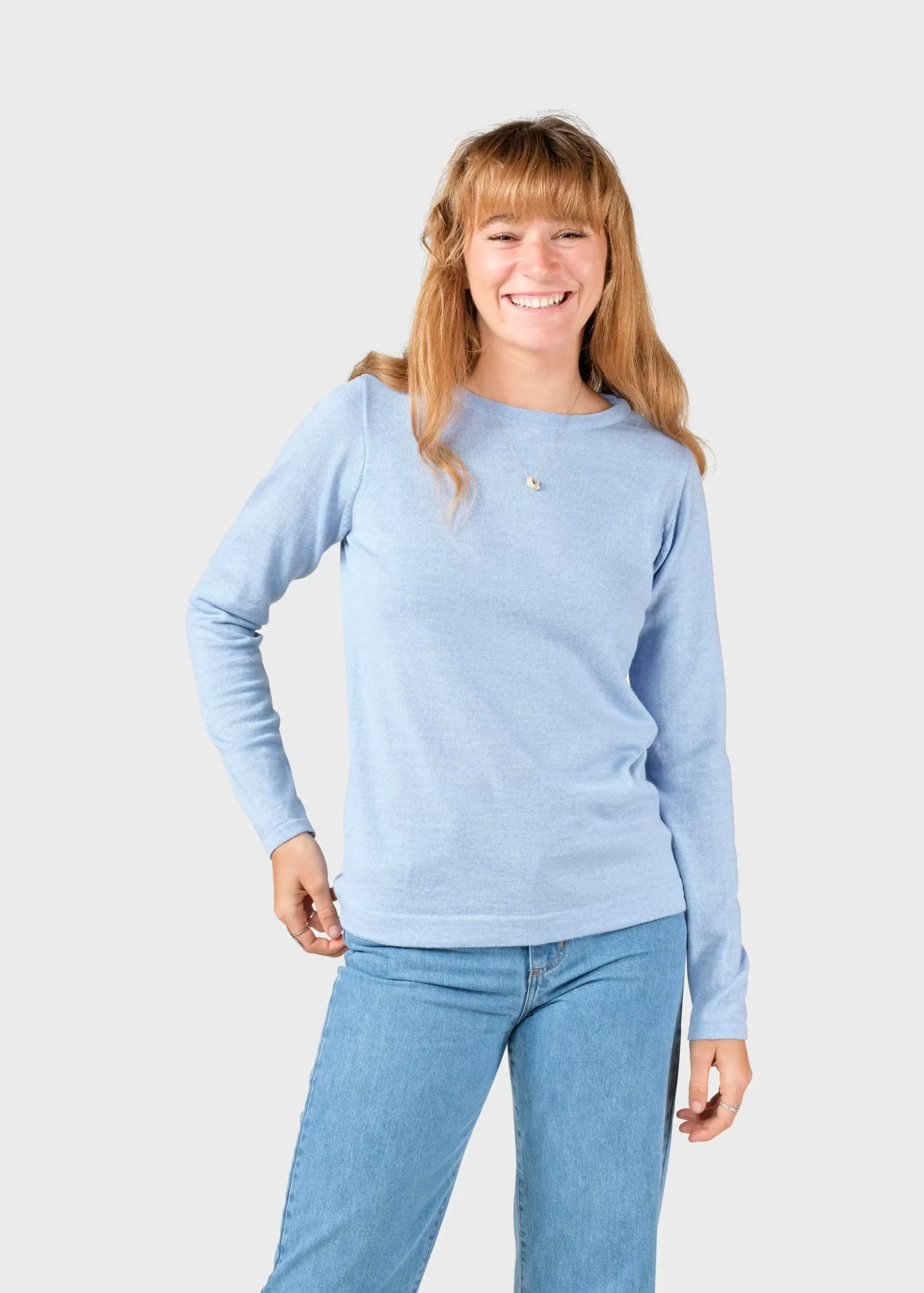 Klitmoller Collective Strick-Charlotte knit - Light blue Olive