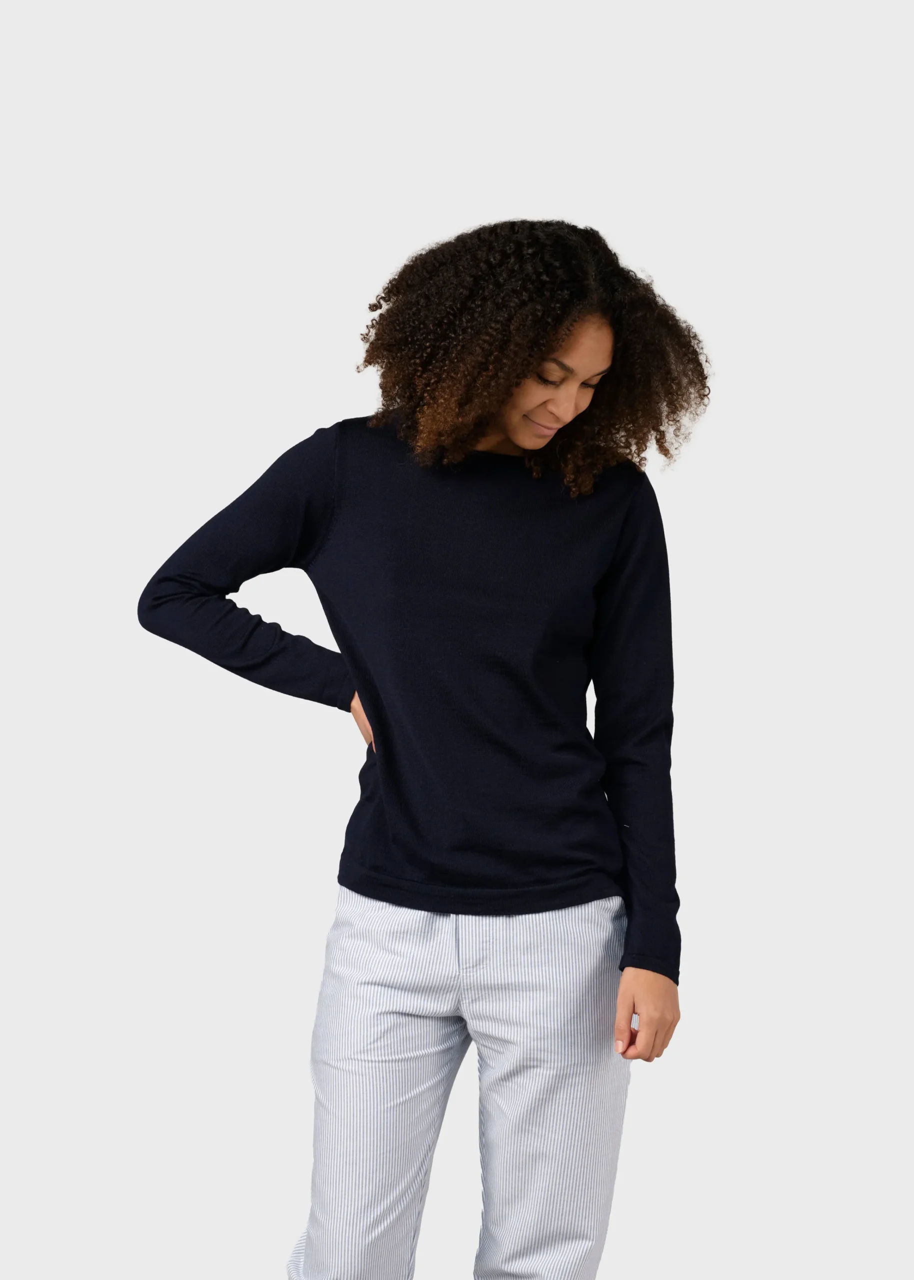 Klitmoller Collective Strick-Charlotte knit - Navy Olive