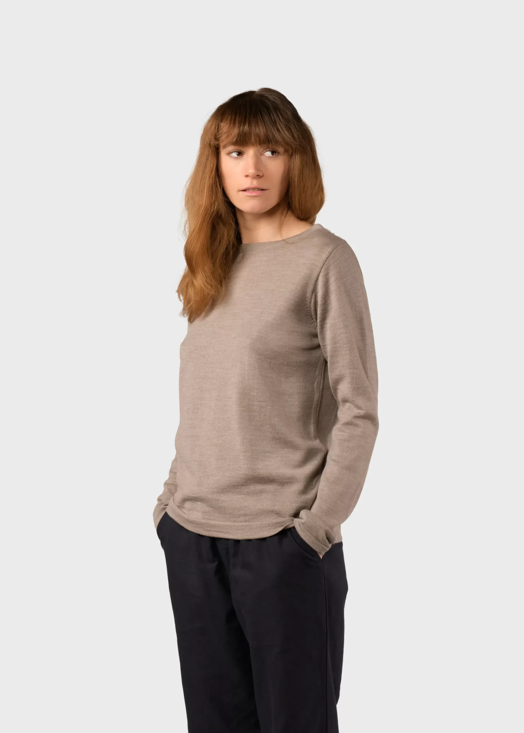 Klitmoller Collective Strick-Charlotte knit - Sand Olive