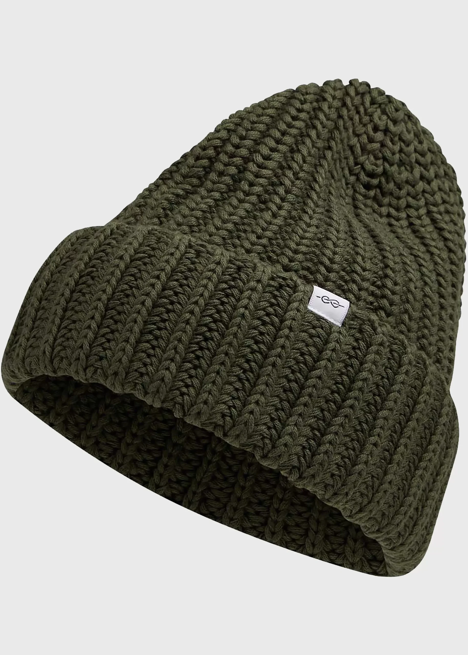 Klitmoller Collective Accessories-Cotton rib beanie - Olive Navy