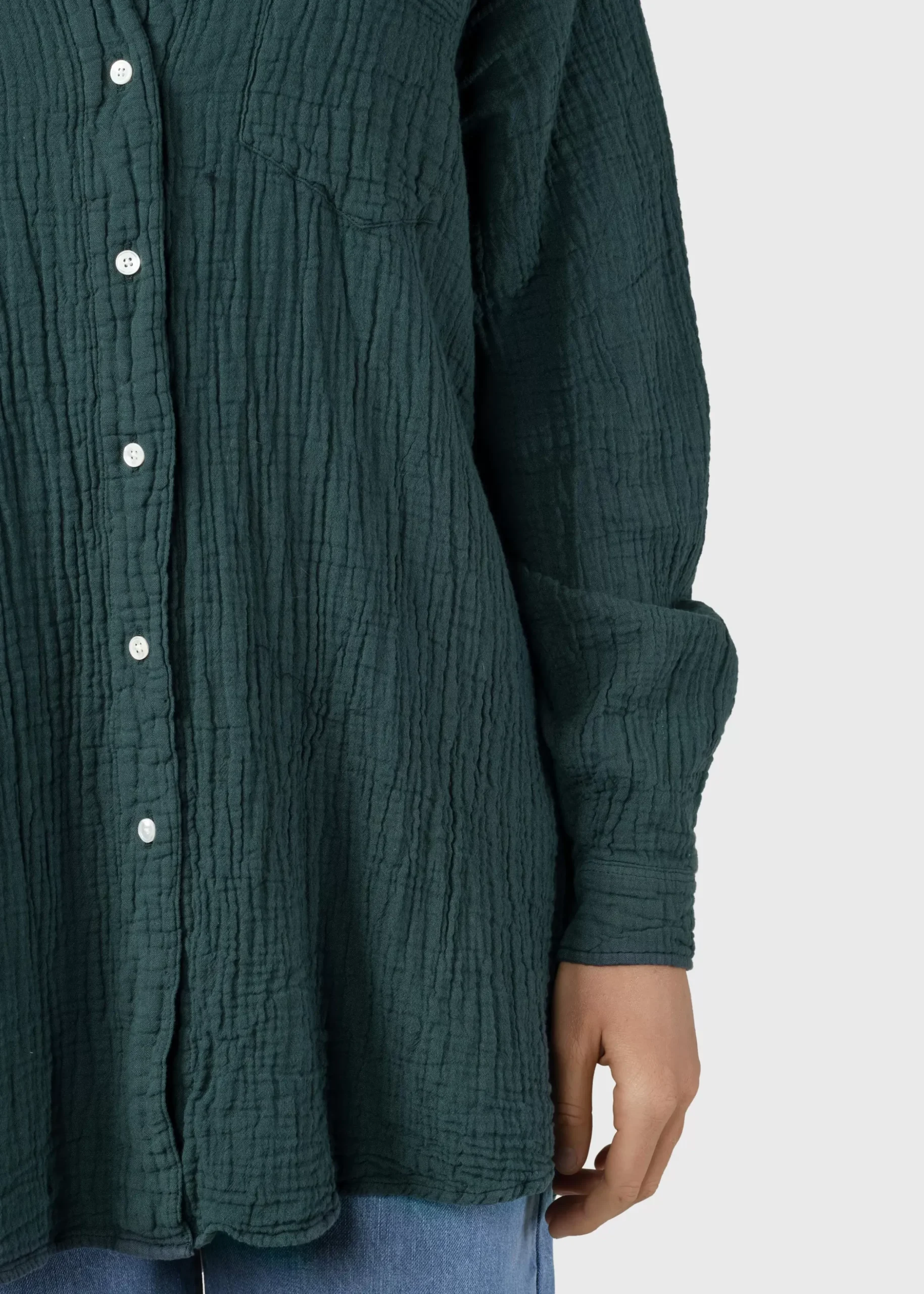 Klitmoller Collective Hemden-Dahlia shirt - Moss Green Navy