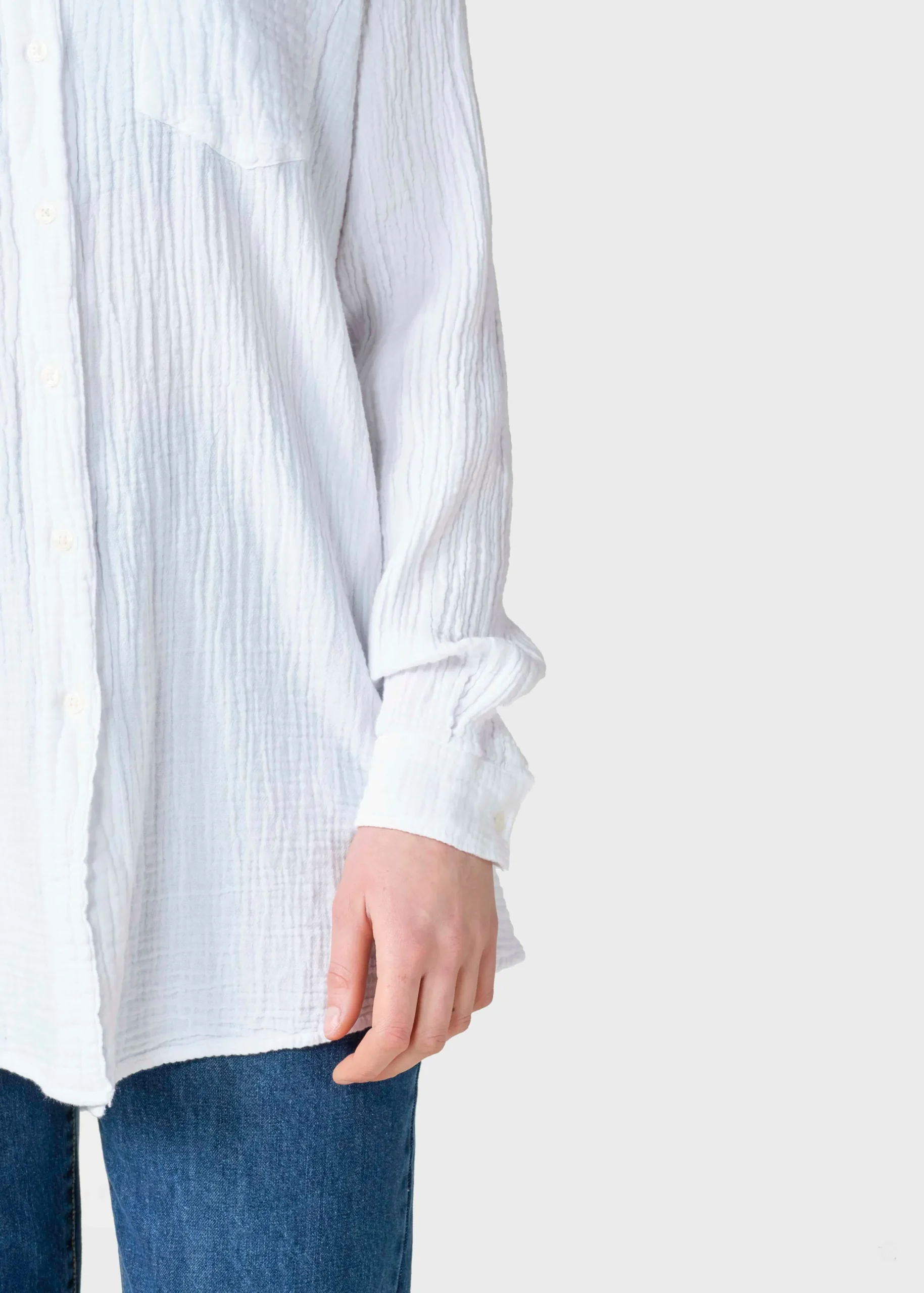 Klitmoller Collective Hemden-Dahlia shirt - White Navy